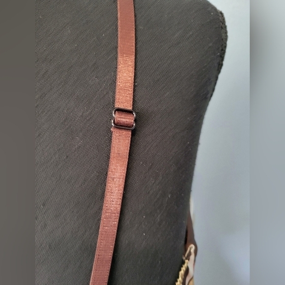 Vntg Heart Soul 90's Floral Print Satin Dress  Small Brown - Picture 3 of 14